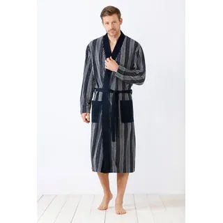 Hajo Morgenmantel Herren Mantel Frottee blau 56