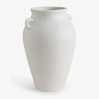 Sklum - Keramikvase mit Henkel ↑37 cm Garazi Weiss