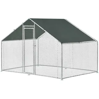 pro.tec Freilaufgehege Wels 300 x 200 x 200 cm silberfarben