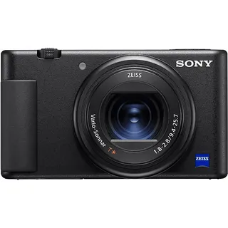 Sony ZV-1A I Premium Kompaktkamera Schwarz, 2.7x opt. Zoom, Xtra Fine Selfie-Touchdisplay, WLAN