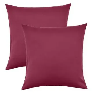 NatureMark Kissenbezug Jersey 80 x 80 cm Bordeaux Rot