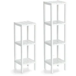 Zeller Standregal mit 3 Ablagen MDF 22 cm x 22 cm x 65 cm Weiß