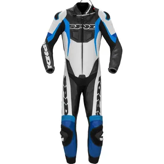Spidi Sport Warrior Pro Perforierte 1-Teiler Motorrad Lederkombi, schwarz-blau, Größe 50