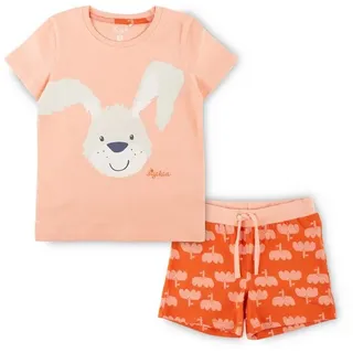 Sigikid Pyjama, Shorty Kinder Schlafanzug in Rosa/Rot/ Shorty | Gr.: 110