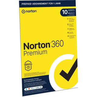 NortonLifeLock Norton 360 Premium 2025 10 Geräte 1 Jahr DE Win Mac Android iOS