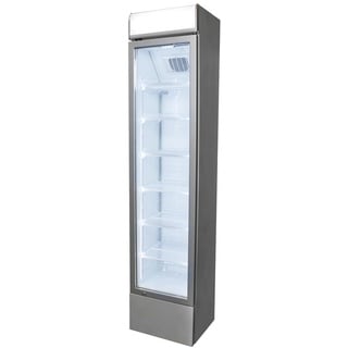 Gastro-Cool Schmaler Getränkekühlschrank / Slim Cooler in silber / 150l - GCDC130