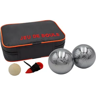 muchome Stoßkugel Boule Kugel Set 6 Metallkugeln, Zielkugel Distanzschnur Tragetasche