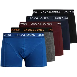 JACK & JONES Black Friday Boxershorts 5 Einheiten Black / Detail Navy Blazer / Port Royal / Dgm / Surf The Web M