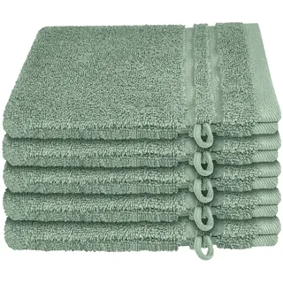 Waschhandschuhset 16 x 22 cm hellgrün 5-tlg.