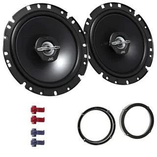 JVC CS-J1720X Lautsprecher mit Einbauset passend für VW Volkswagen Polo 6R 2009-2014 Türen vorne/hinten 600 W 170mm 2 Wege Koax