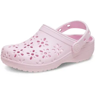 Crocs Classic Floral Cut Out Clog Pink Milk 19
