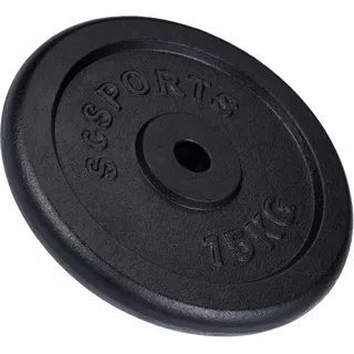 ScSPORTS Hantelscheibe 15 kg Gusseisen schwarz