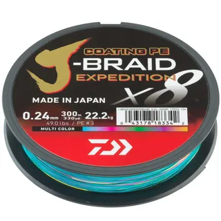 Daiwa J-Braid Exped. X8E 0.20mm-300m multi c. Geflochtene Schnur