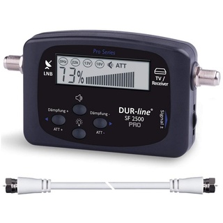 Dur-Line SF 2500 Pro Satfinder Display & Elektronik verbessert - digitales Satelliten-Messgerät zur exakten Justierung Ihrer Sat-Antenne - Finder inkl. F-Kabel und verständlicher Anleitung