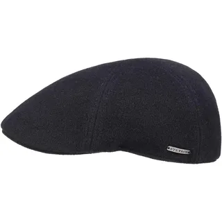 Stetson Texas Wool Gatsby Cap Schirmmütze meliert einfarbig Herren Herbst Winter blau S (54-55 cm) - S