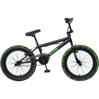 WYNN BMX-Rad »FATT«, 1 Gang, ohne Schaltung, schwarz schwarz + schwarz) Kinder