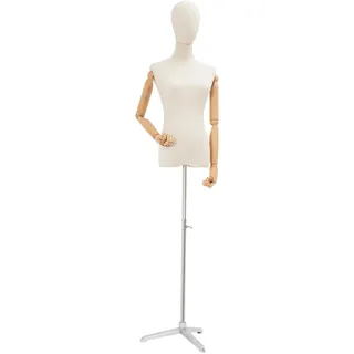 BRRIDE Schaufensterpuppe Weiblich Schneiderpuppe Damenbüste Schneiderbüste mit Verstellbarer Höhe & Beweglichen Gelenken, lebensgroß Mannequin Kleiderpuppe Aufstellungsfiguren