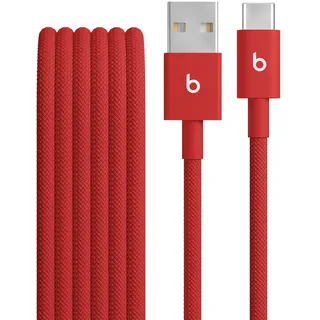 Apple Beats USB-A zu USB-C gewebtes Kabel 1.5 m Rapid Red