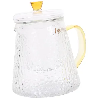 HOLIDYOYO Transparente Teekanne Aus Glas Tragbare Teekanne Fürs Büro Handteekanne Zum Brühen Von Tee Teekrug Aus Klarem Glas Geeignet Für Loser Tee Und Teebeutel