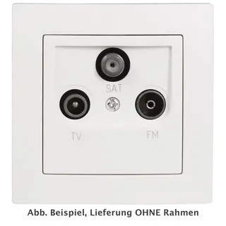 McPower Flair Antennendose weiß TVRadioSAT ohne Rahmen