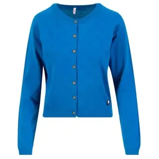 Blutsgeschwister Cardigan Knot Hop - funny bugs blue knit XL