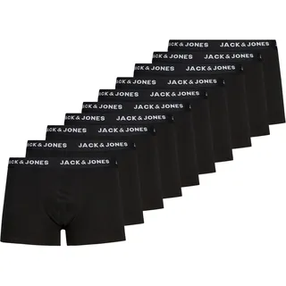 JACK & JONES Solid Boxershorts 10 Einheiten Black / Detail Black / Black L