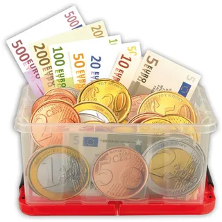 Wiemann Lehrmittel Euro-Rechengeld in stabiler, stapelbarer Box