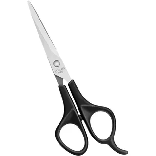 Asdirne Friseurschere,Haarschneide Scheren mit ABS Griff,Haarschneideschere Profi,6'',Schwarz