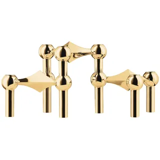 STOFF Nagel Kerzenständer-Set Nagel Metall Silber