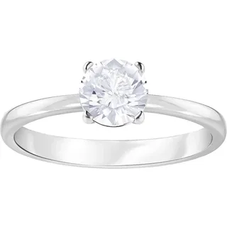 Swarovski Attract Ring, Rund, Weiss, Rhodiniert
