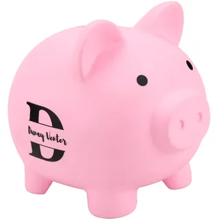 Personalisierte Sparschwein für Jungen Mädchen, Namen Spardose für Kinder unzerbrechlich Kunststoff Sparschwein große Größe rosa Münze Bank Spardose Kinderzimmer Dekor Geschenke für Geburtstag