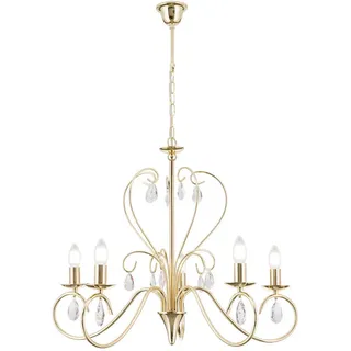 Orion Leuchten Orion Leuchten, Kristall Kronleuchter Alessia, 68 cm, x 58 cm 5 x E14 Gold,