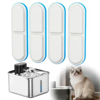 YAYNO 4 Stück Filter Katzenbrunnen Trinkbrunnen für Katze Filter Kompatibel mit Lesolph Katzenbrunnen Kabellos WF540, Mehrfachfilterung