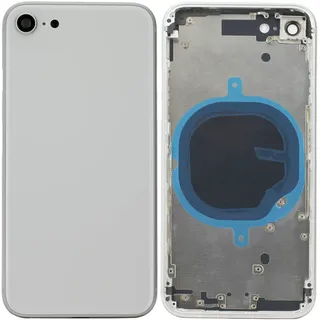 Graues Cover (ohne Logo) für Rückseite, inkl. Tastenset und SIM-Halter, passend für iPhone 8