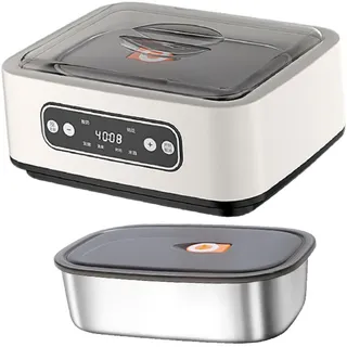 Milageto Joghurtbereiter mit Brotzeitdose für den Haushalt, Digitaler Joghurt Maker, automatische Joghurtmaschine aus Edelstahl für DIY selbstgemachten Joghurt, Käse-, Natto-Zubereiter