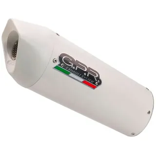 Gpr Exhaust Systems Albus Evo4 Malaguti Dune 125 19-20 Ref:e4.ml.3.cat.albe4 Zugelassener Ovaler Schalldämpfer - White Glossy - Homologated