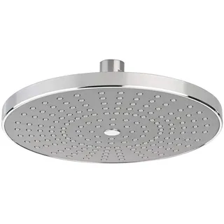 BadeStern Verchromte Regendusche, runder Schwenkkopf, Kalk-Schutz-Düsen