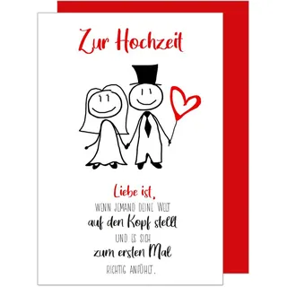 Edition Seidel Premium Glückwunschkarte zur Hochzeit mit Umschlag. Karte mit Spruch Hochzeitskarte Grusskarte eine lustige Hochzeitskarte Paar Comic (H447 SW022)
