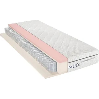 MLILY Diamond Spring Taschenfederkernmatratze 090x190cm 23 cm H4 hoch - Weiß