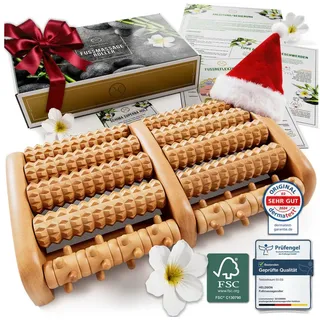 HELDSON HELDSON® Fußmassageroller Holz - FSC®100% - Fußmassagegerät - Massage Roller für Fußmassage - Foot Massager - Fussmassageroller - Fussmassagegerät - Massagegerät für Füße - Fersensporn