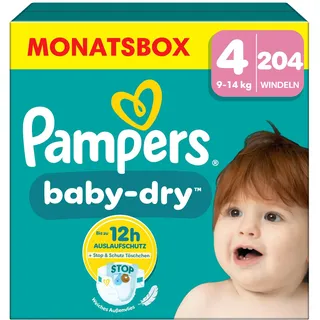 Pampers Baby-Dry Gr. 4 (9-14 kg) 204 St.