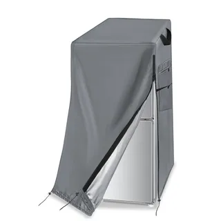 Safipotts Kühlschrankabdeckung, wasserdicht, staubdicht, zum Schutz von aufrechten Gefrierschränken, geeignet für Kühlräume, ca. 58,5 cm B x 58,5 cm T x 86,5 H, Grau