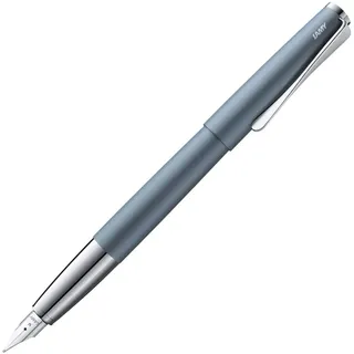 Lamy 1234854 studio Füllhalter 66 – Zeitloser Füller in der Farbe Glacier aus rostfreiem Edelstahl und propellerförmigem Clip – Federstärke F