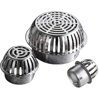Runder Bodenablauf Aus Edelstahl Außenbereich Gully-Gitter Anti-Verstopfungsfilter Kellerablauf Abdeckung Für Outdoor Abflussrohre Abluftrohre Dächer(40mm/1.6")