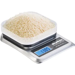 Digitale Akku-Küchenwaage bis 5 kg, mit großem Display und Mess-Schale