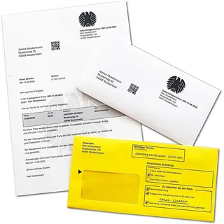Einladungskarten zum Geburtstag als Mahnbescheid - Vorladung - witzige Einladungskarten zum Geburtstag - Einladungen zum Geburtstag 30er 40er 50er 60er 70er - Deine Einladung zum Geburtstag (30 Stück)