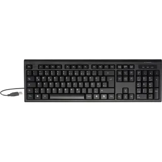 Vivanco USB Full Size Tastatur mit Ziffernblock + PS2 Adapter (36641)