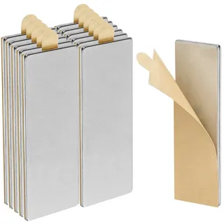 ECENCE Neodym Magnete silber, Magnet, 10 x 30 mm, Höhe 1 mm, selbstklebend - 30x10x1mm | Klebe-Magnete hochwertige NiCuNi-Beschichtung - Scheibenmagnete