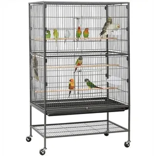 Vogelvoliere Vogelkäfig Vogelhaus Papageienkäfig Haustierkäfig Vogelbauer 132cm