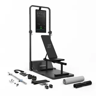 SPEEDIANCE Kraftstation Gym Monster 3S, All-in-One-Smart-Home-Gym für Ganzkörpertraining, (mit Trainingsbank), Multifunktionale Smith-Maschine, Ganzkörper-Krafttrainingsgerät(Plus) schwarz